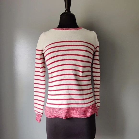 Gap Red and Cream Striped Sweater - Picture 1 of 5